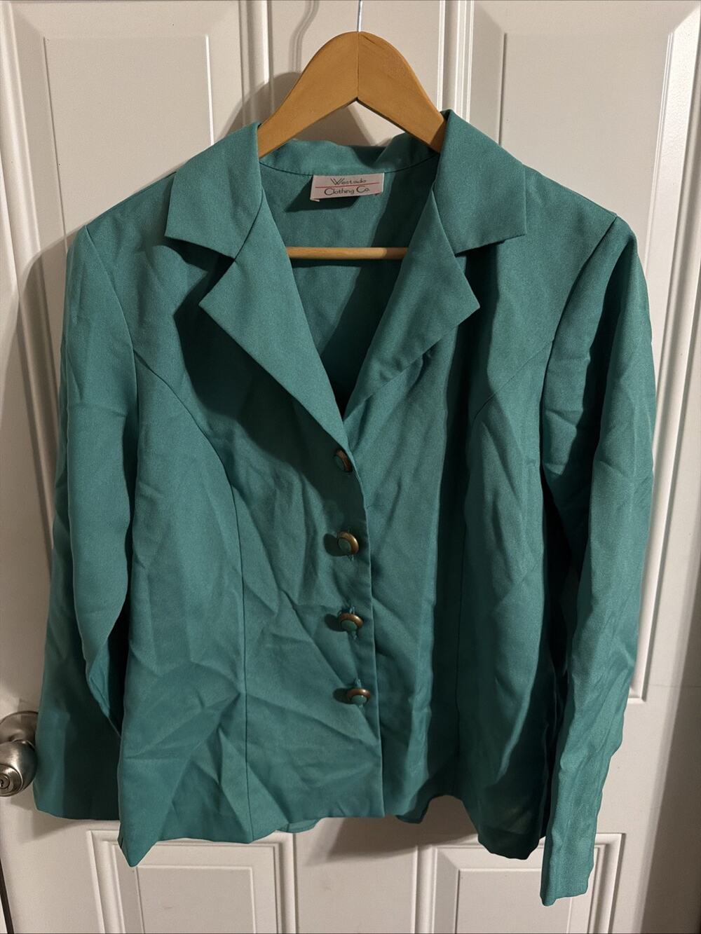 Westside Clothing Co Blazer Size M Mint Women Jacket With Shoulder Pads